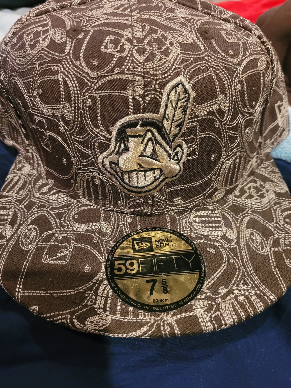 New Era 59FIFTY Brown Patterned Fitted Cap
